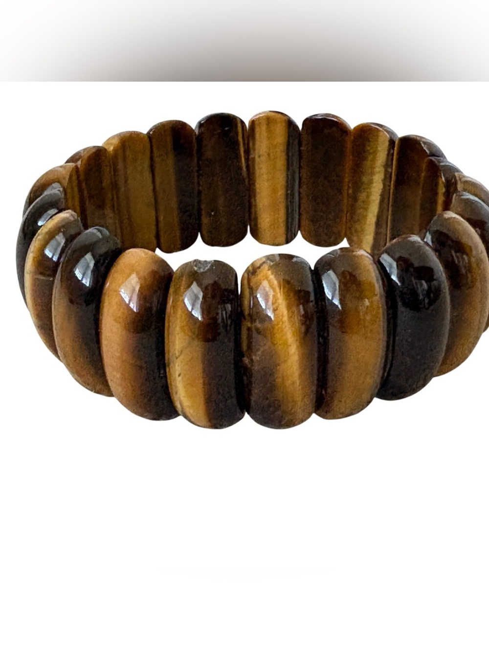Tiger Eye Bracelet Semi-Precious Stretchable Beaded